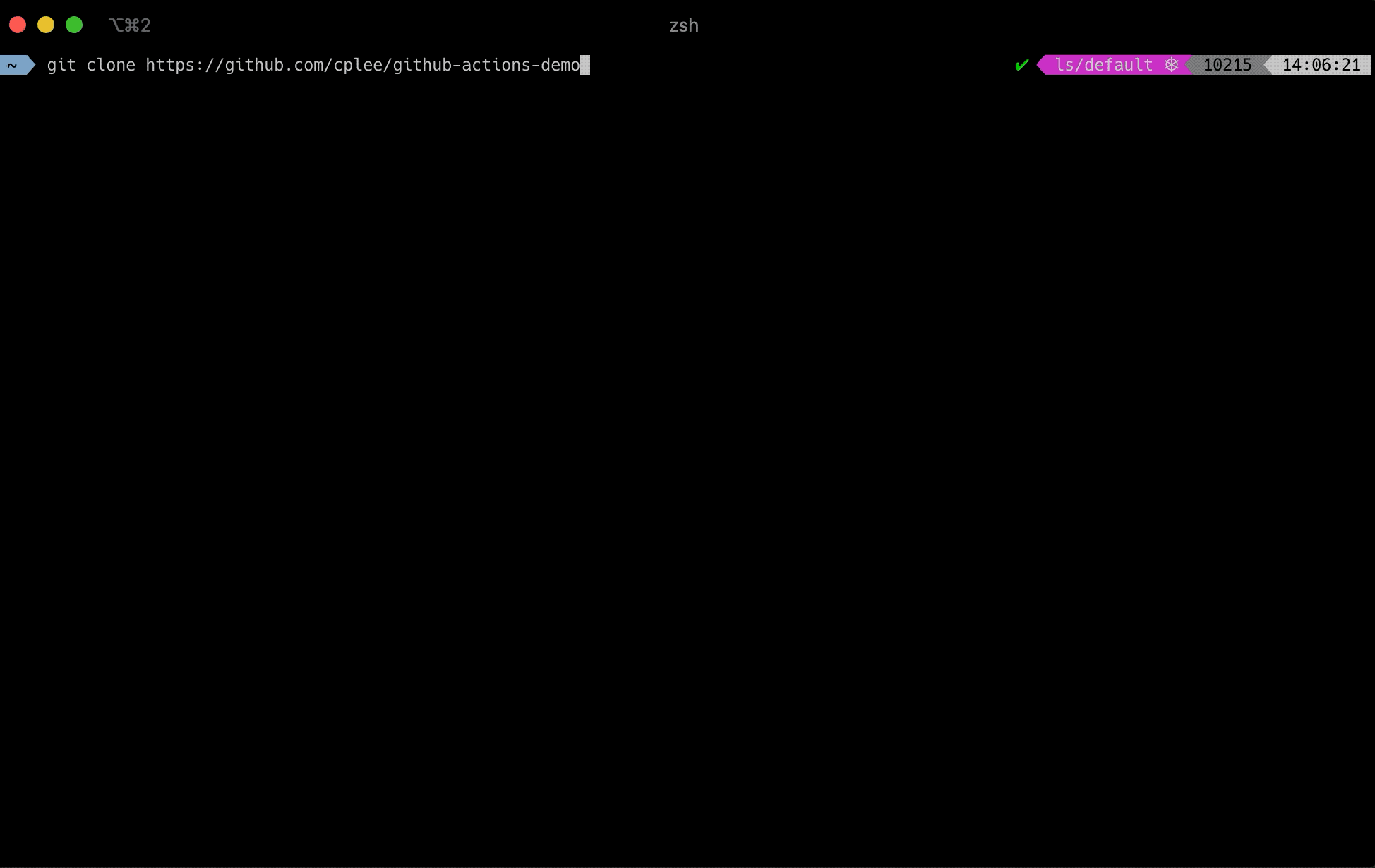 GitHub Actions 动态演示