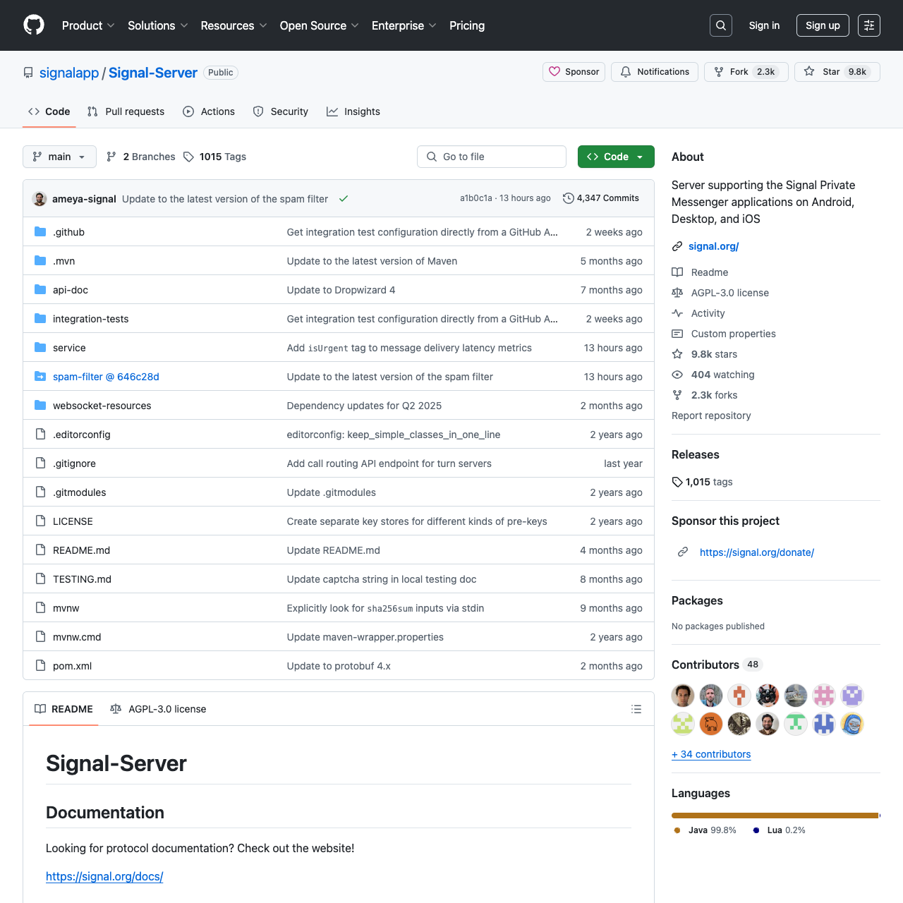 GitHub 项目代码截图